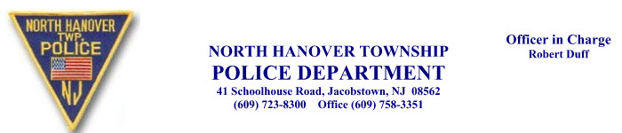 North Hanover Police Department, NJ Police Jobs