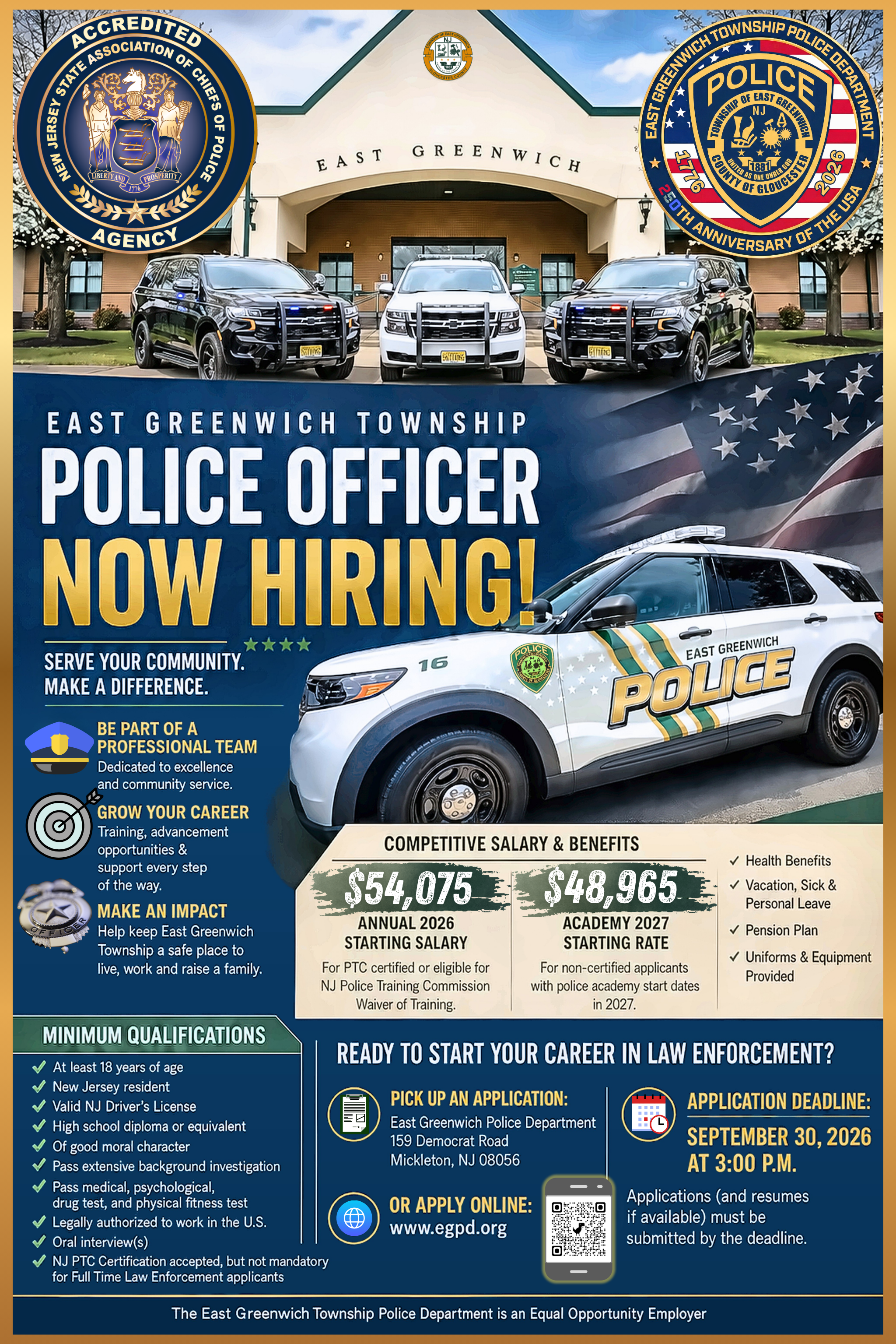 East Greenwich Township Police Department, NJ Police Jobs