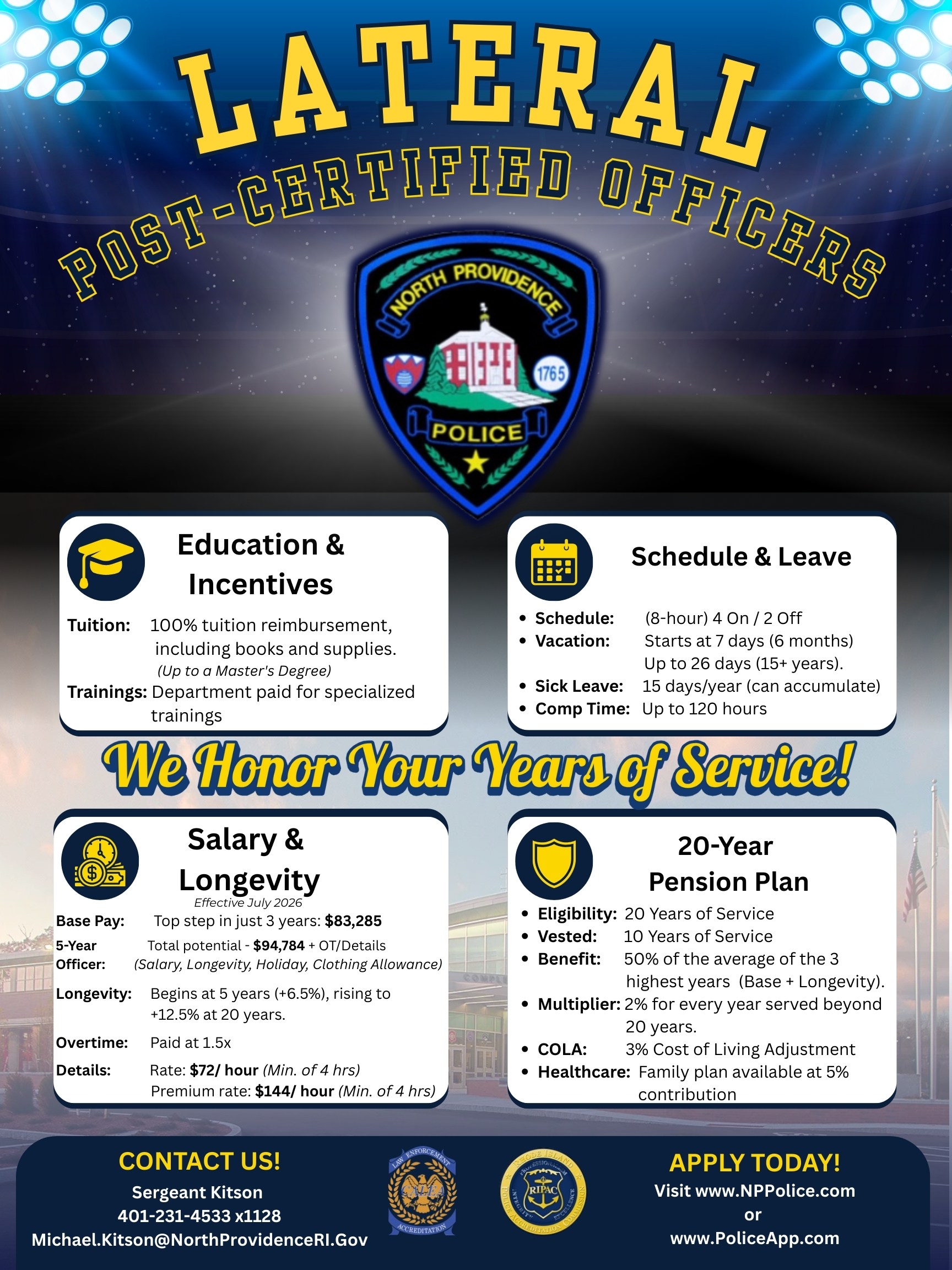 North Providence Police Department, RI Police Jobs