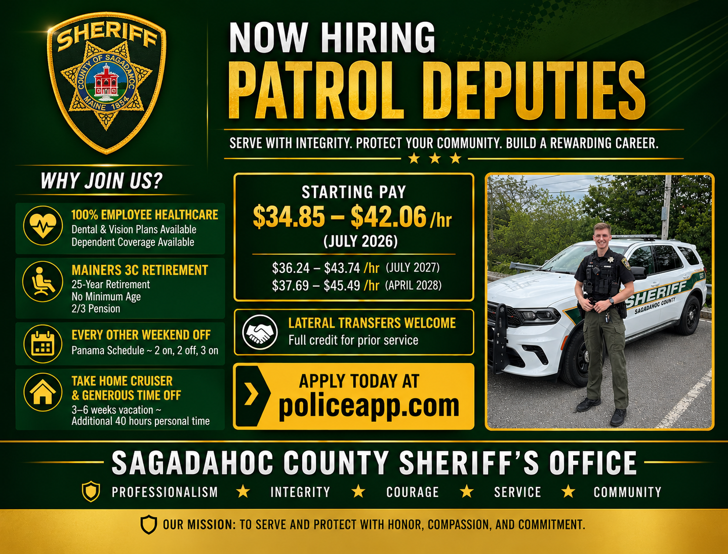 Sagadahoc County Sheriff's Office, ME Police Jobs