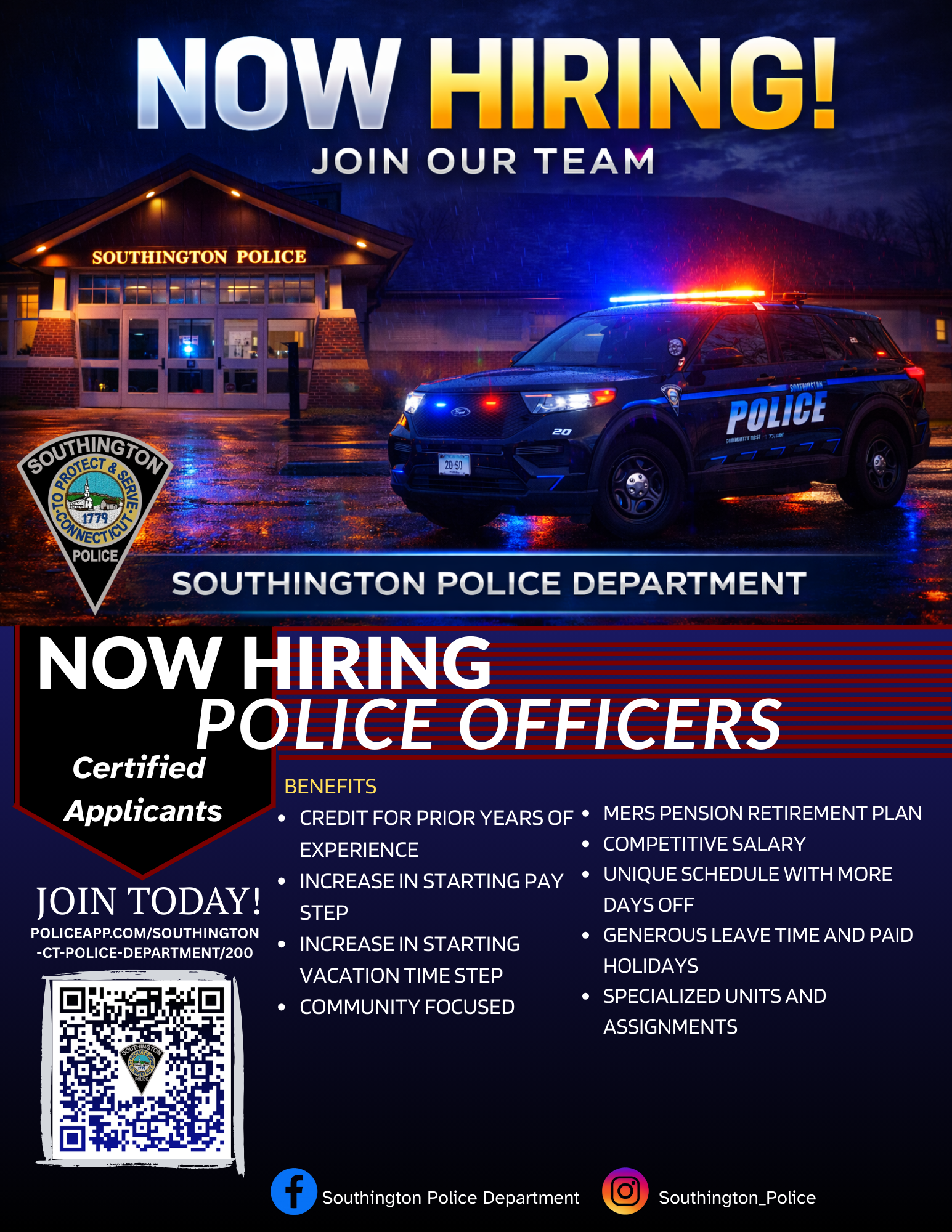 Southington Police Department, CT Police Jobs