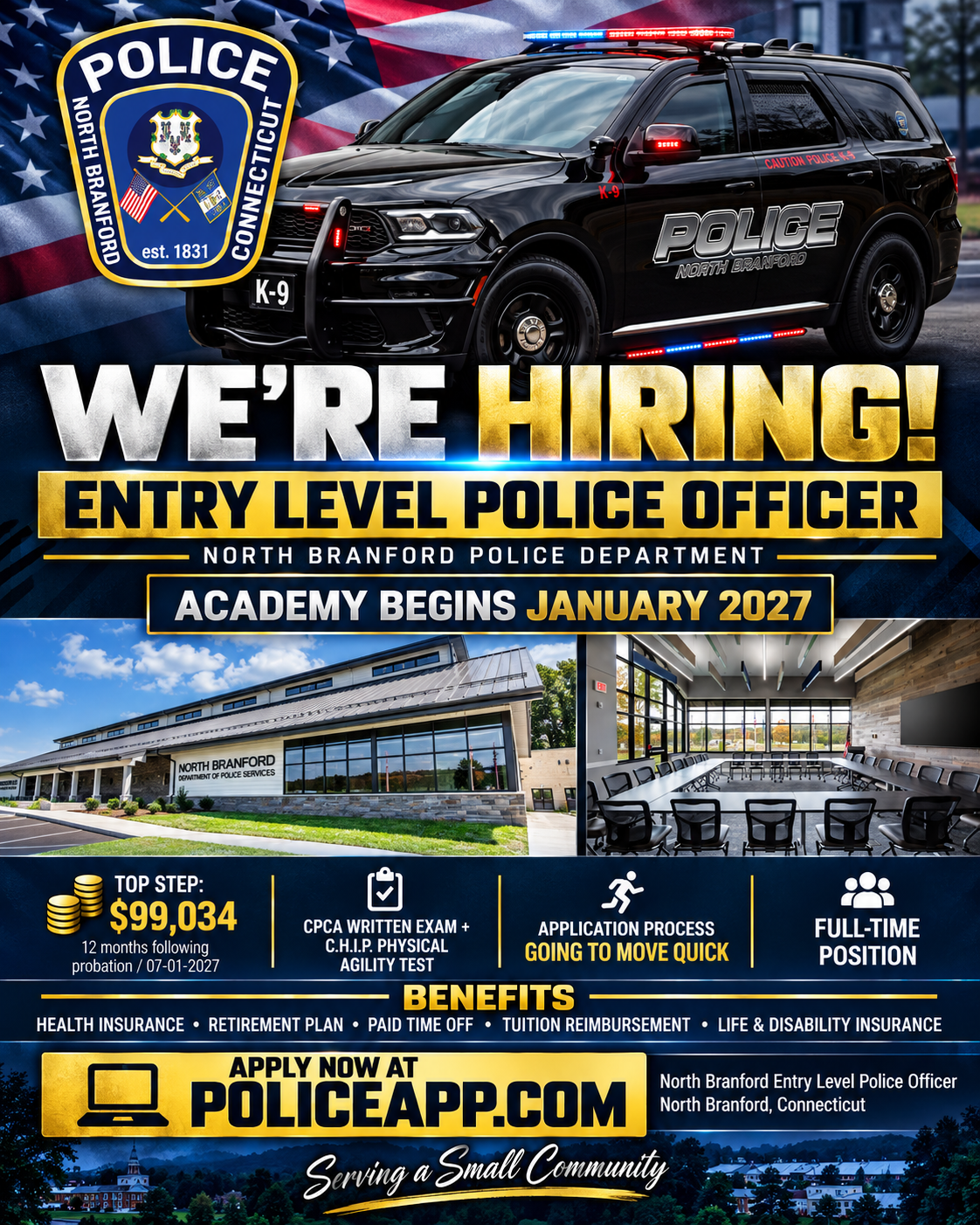 North Branford Police Department, CT Police Jobs