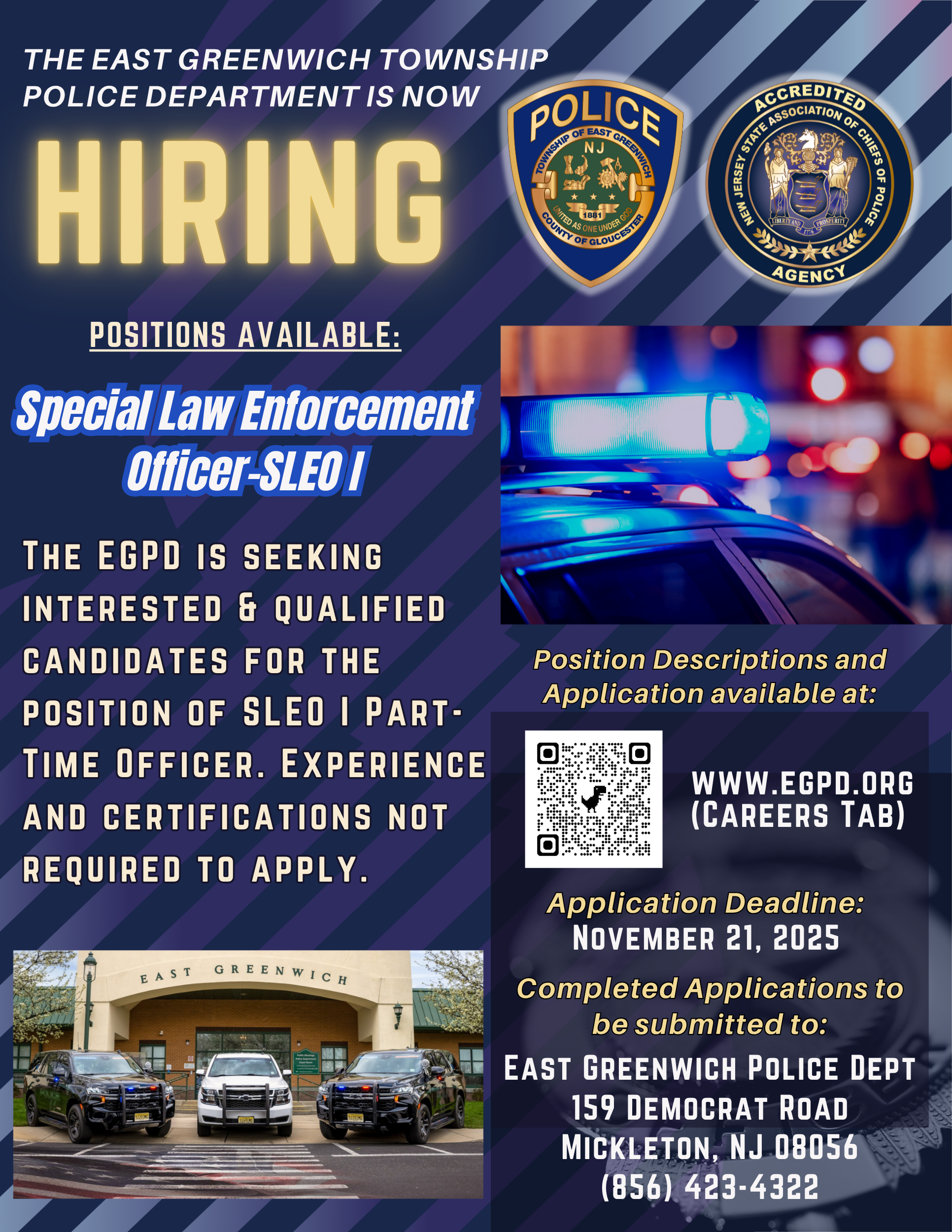 East Greenwich Township Police Department, NJ Police Jobs