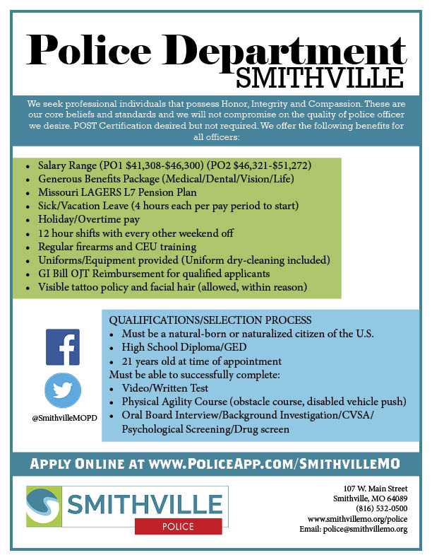 Smithville, MO Police Jobs Certified PoliceApp