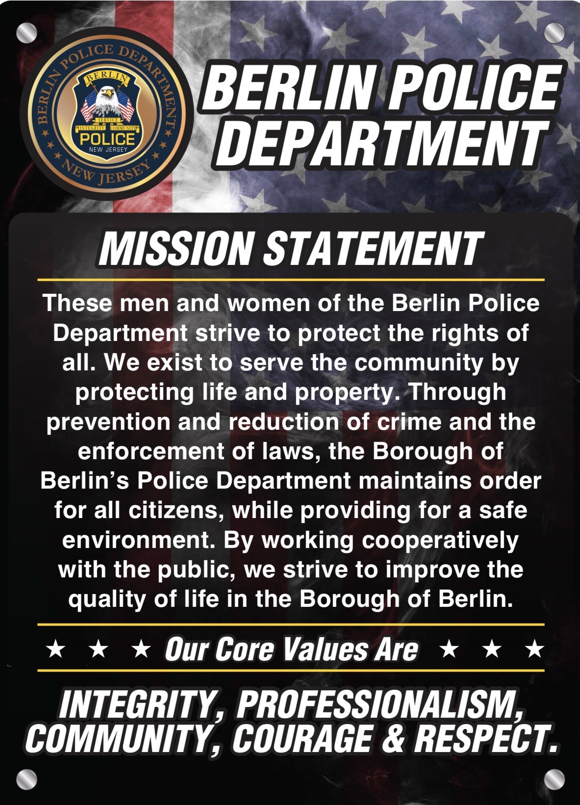 Berlin Borough Police Department, NJ Police Jobs