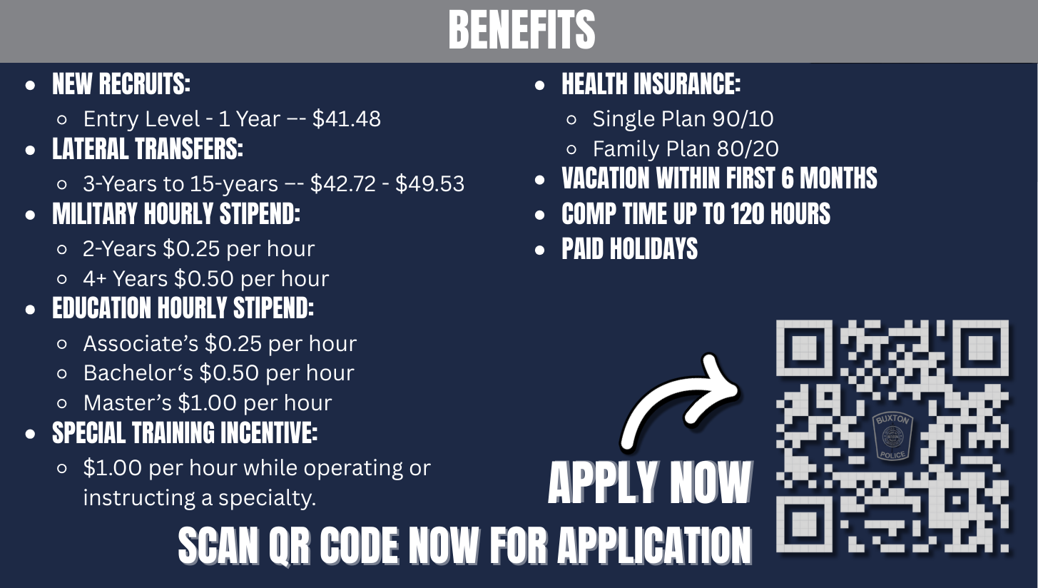 Buxton Police Department, ME Police Jobs