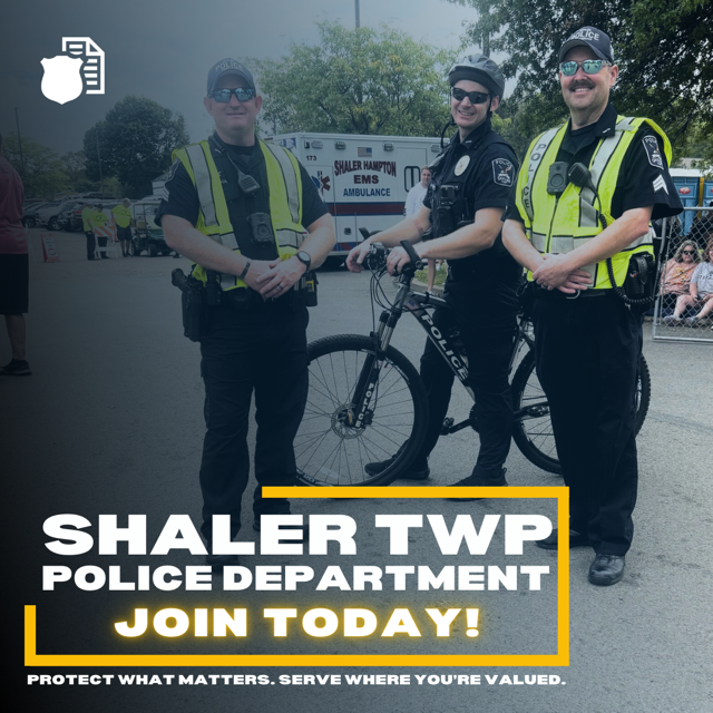 Shaler Township Police Department, PA Police Jobs