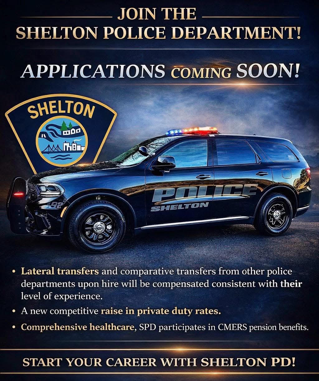 Shelton Police Department, CT Police Jobs