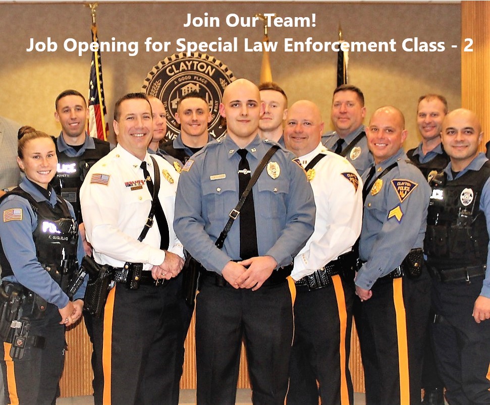 Clayton Police Department, NJ Police Jobs