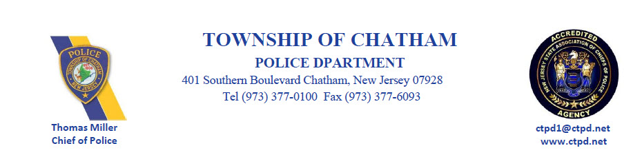 Chatham Township Police Department, NJ Police Jobs