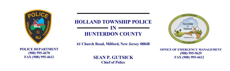 Holland Township Police Department, NJ Police Jobs