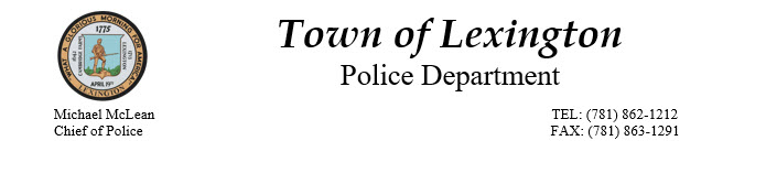 Lexington Police Department, MA Police Jobs