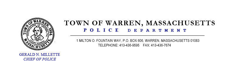 Warren Police Department, MA Police Jobs