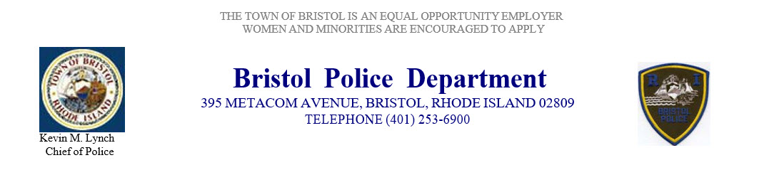 Bristol Police Department, RI Police Jobs