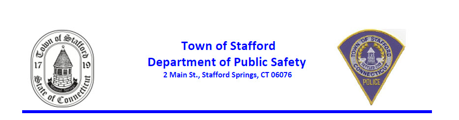 Stafford Police Department, CT Police Jobs