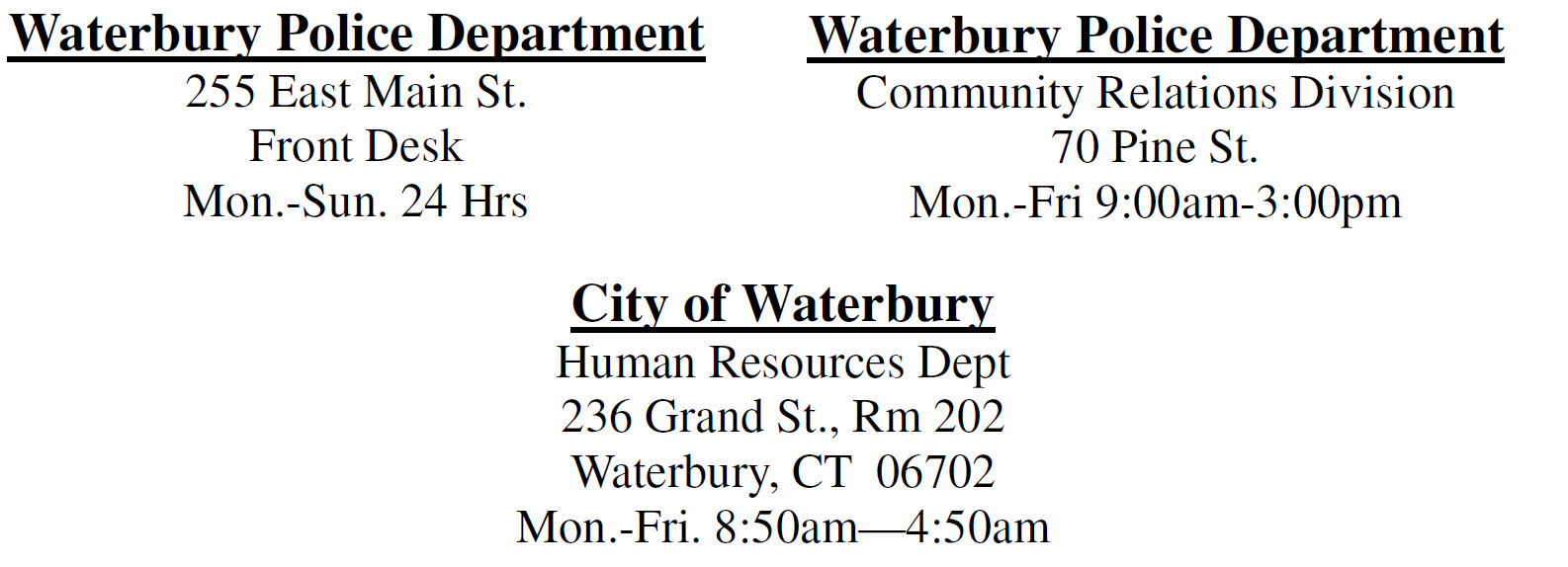 Waterbury Ct Police Jobs Entry Level Policeapp