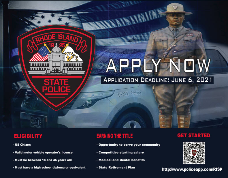 Rhode Island State Police, RI Police Jobs Entry Level