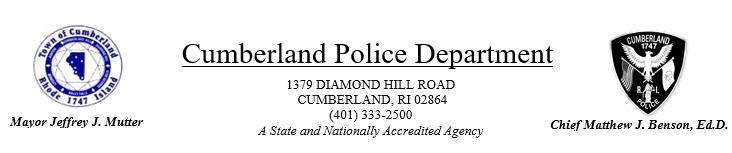 Cumberland Police Department, RI Police Jobs