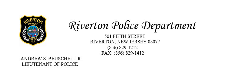 Riverton Borough Police Department, NJ Police Jobs