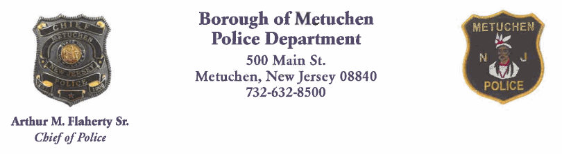Metuchen Police Department, NJ Police Jobs