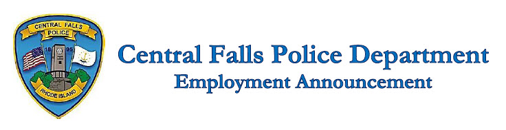 Central Falls Police Department, RI Police Jobs