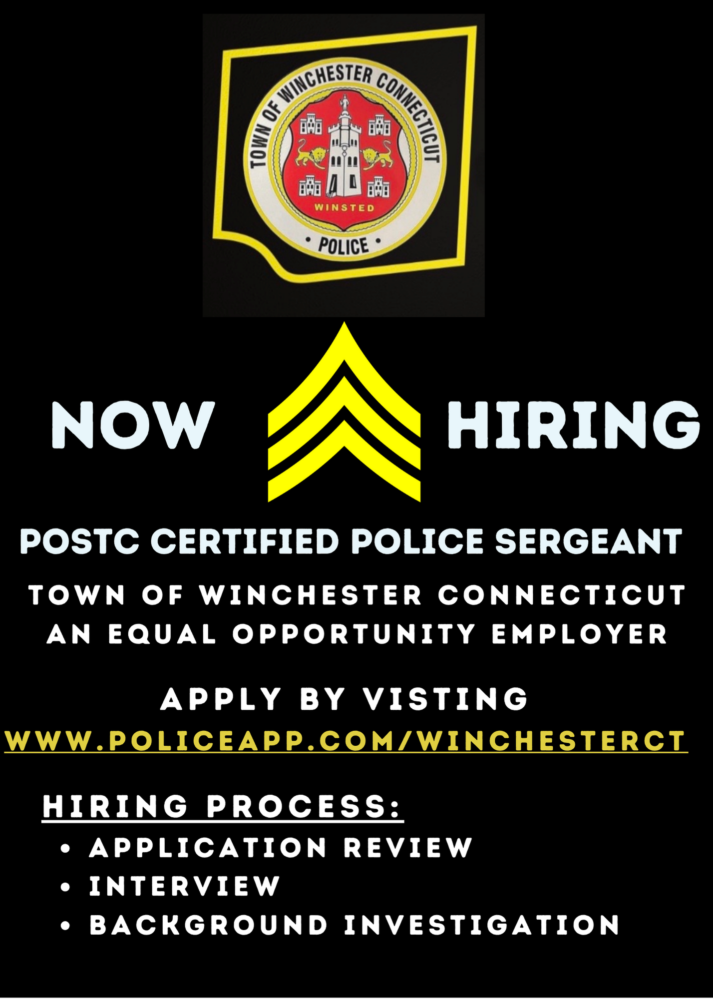 Winchester Police Department, CT Police Jobs