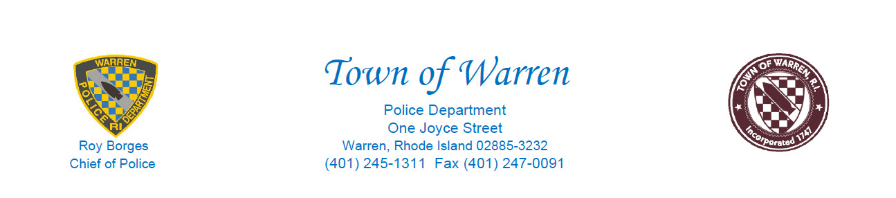 Warren Police Department, RI Police Jobs