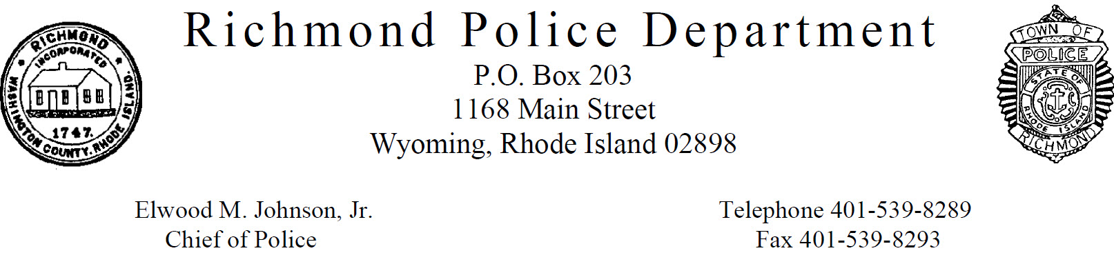 Richmond Police Department, RI Police Jobs