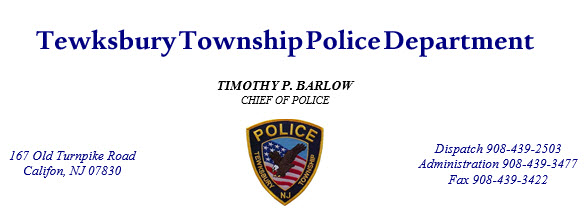 Tewksbury Township Police Department, NJ Police Jobs
