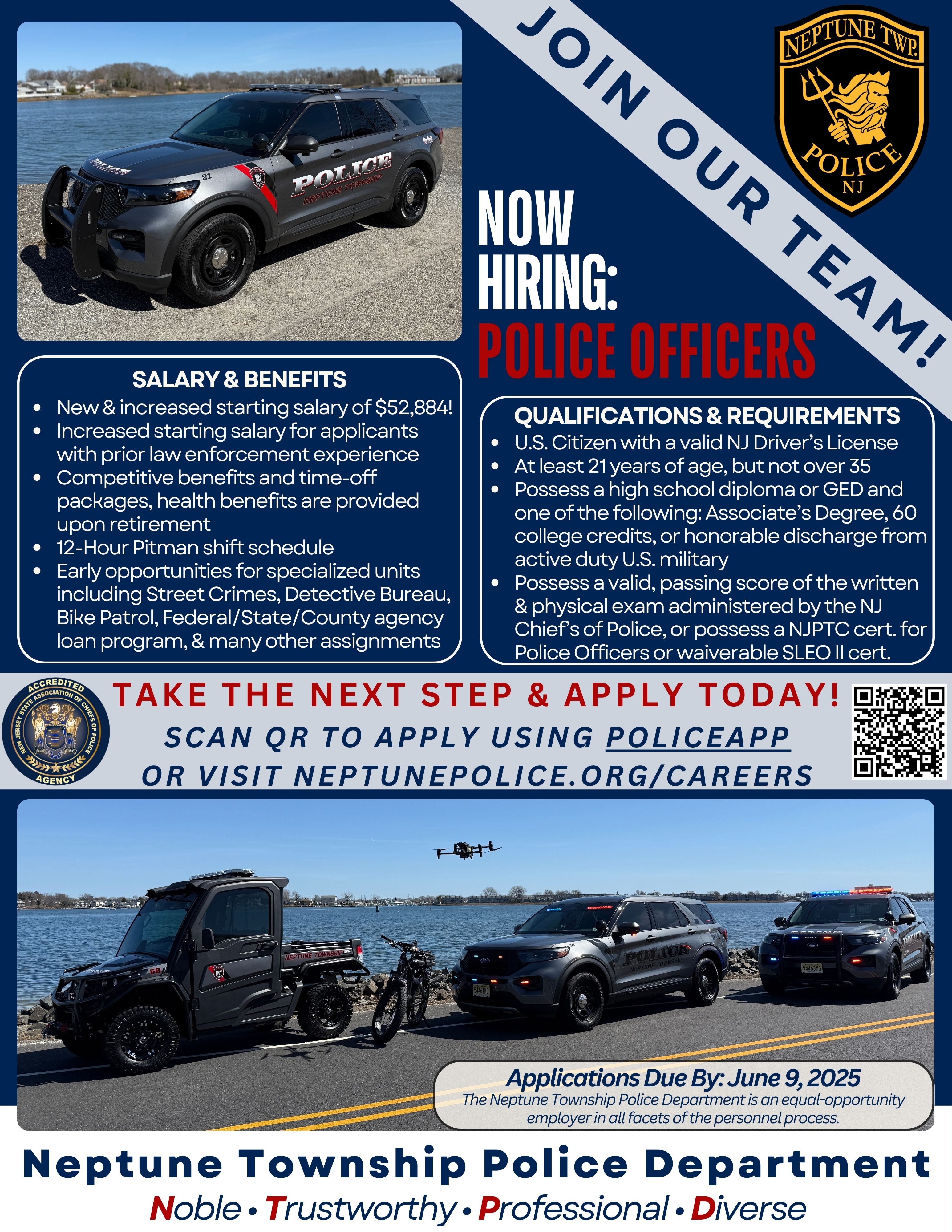 Neptune Township Police Department, NJ Police Jobs