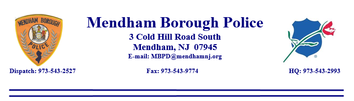 Mendham Borough Police Department , NJ Police Jobs